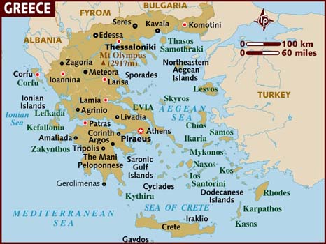 map of greece