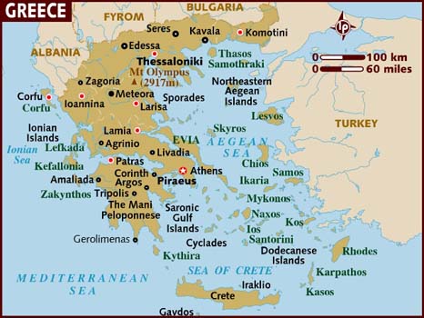 map of greece