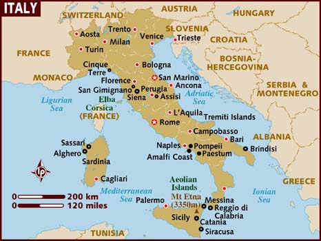 map of italy