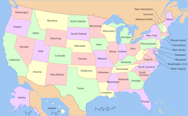 map of usa