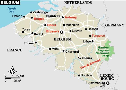 Belgium Data Recovery Map 