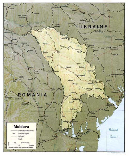 map of moldova