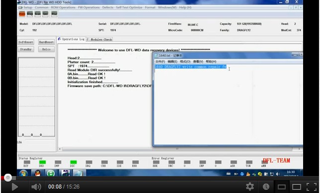 New WD HDD Repair Tool DFL-WDII:1640 Common Repair Firmware
